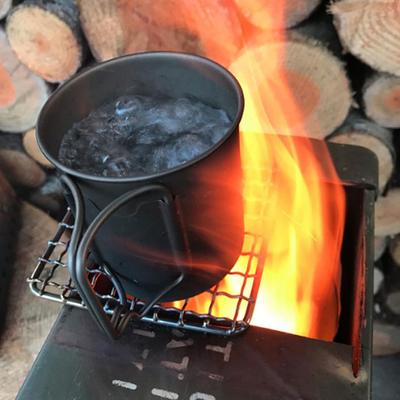 Camping Grill Grate Stainless Steel Mesh Grill Bushcraft Grill Camping Rack for Fire Cooking BBQ Backpacking Campfire Rated