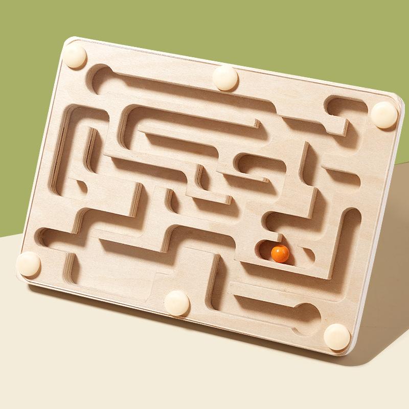 Baby Balan Rolling Ball Maze Board Montessori Games Labyrinth Challenge Logical Thinking Training Puzzle Game Educational Toys