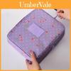 Luxurious Floral Nylon Zipper Women Makeup Bag With Elegant Cosmetic Case Organizer