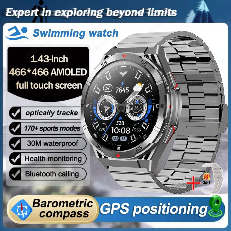 2025 Nou Ceas Smart GPS Bărbați Apel Bluetooth 100+ Sport GPS Urmărire Ceasuri Asistent Vocal Impermeabil Ceas Inteligent Pentru Android IOS