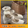 2025 New Thick Heel Fluffy Shoes Women Wear Versatile Fairy Style Mary Jane High Heels Winter Velvet Single Shoes