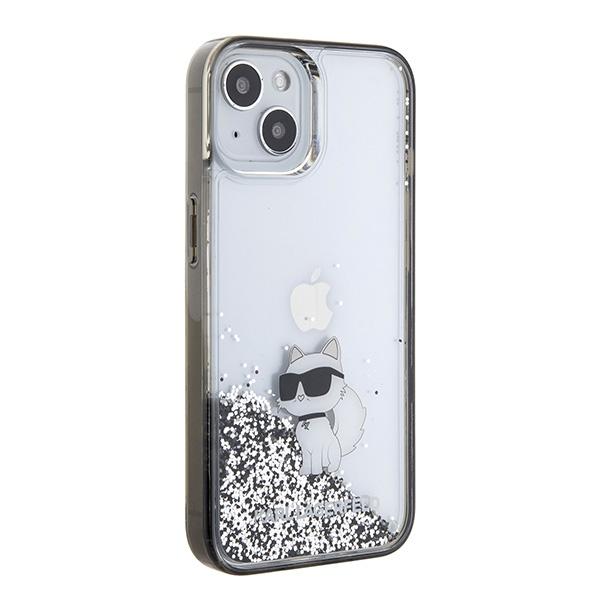 Karl Lagerfeld Klhcp15Slkcnsk Iphone 15 / 14 / 13 6.1 Transparent Hardcase Liquid Glitter Choupette