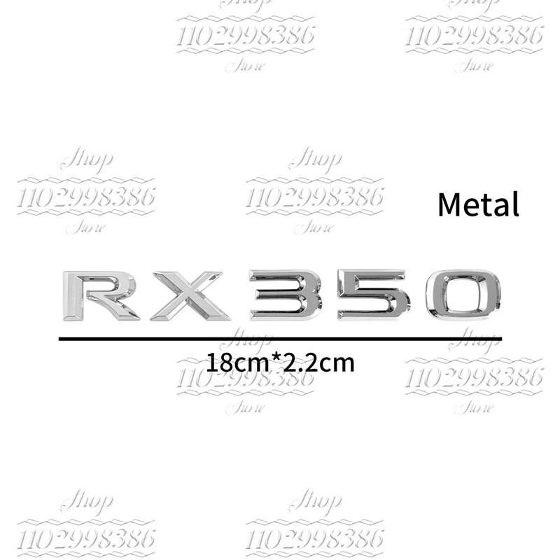 Vhodné pro RX300, RX350, RX500h, RX450h, RX270, RX200t Lexus zadní znak dekorativní kovové samolepky s písmeny