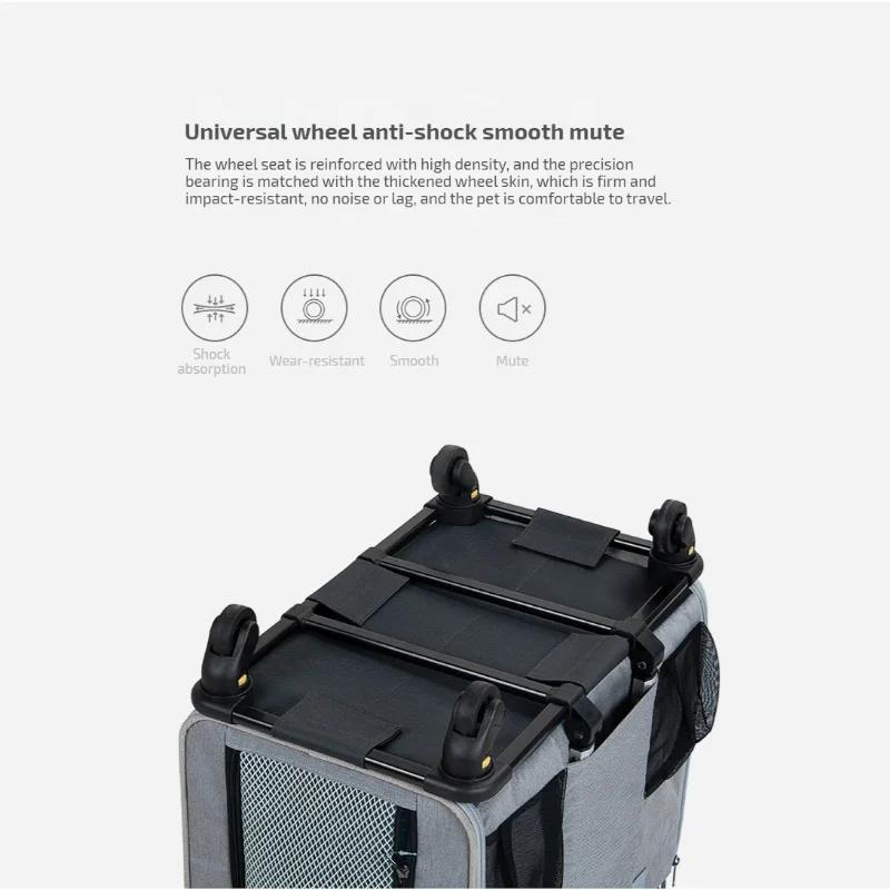Pet Multifunctional Out and About Trolley Bag Removable Trolley Case Out and About Portable Foldable Pet Bag Pet Backpack