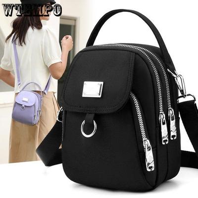 Oxford Cloth Crossbody Bag Lightweight Single Shoulder Women's Fashion Bag Women's Nylon Small Bag Multi Layer