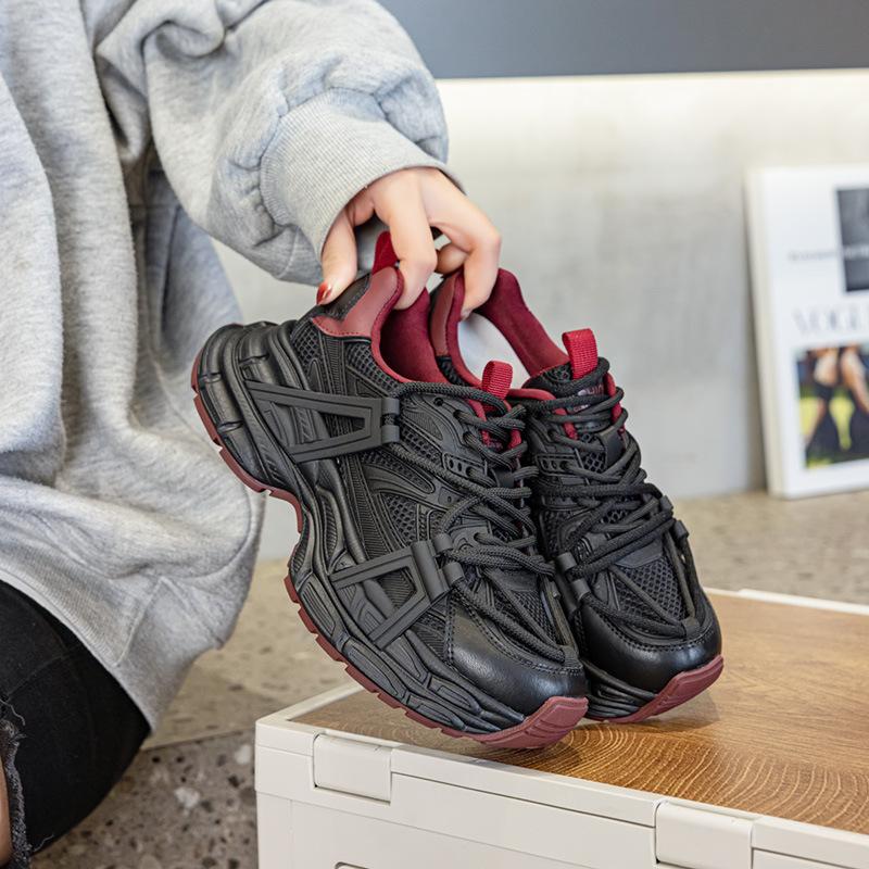 

Thick-soled dad shoes women s models increase in height 2025 spring new versatile casual sports shoes soft-soled muffin single shoes small man 40