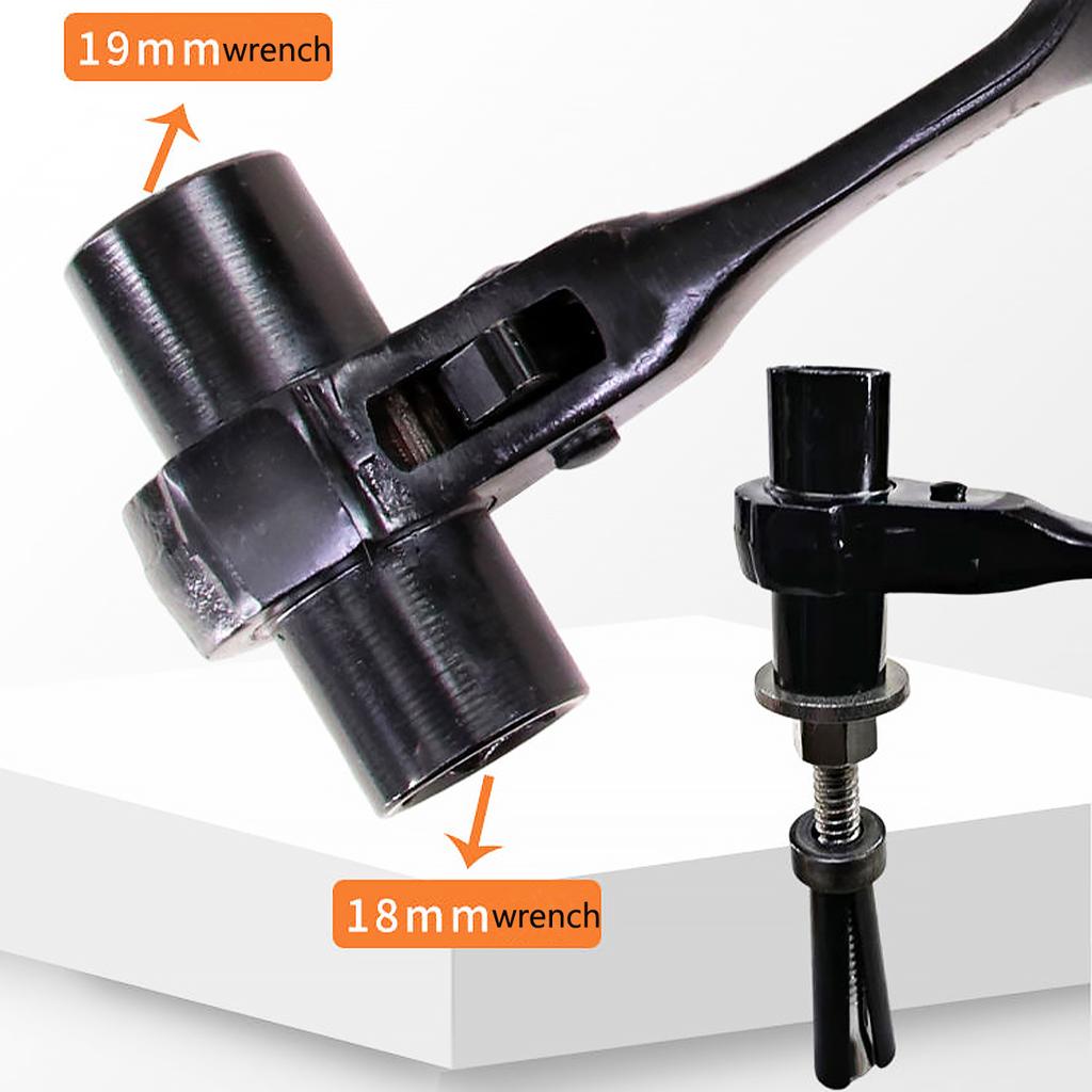 Car Repair Tire Pry Bar Temporary Hammer Replacement Multi-functional Ratchet Wrench for Automotive, Demolition, Nail Puller