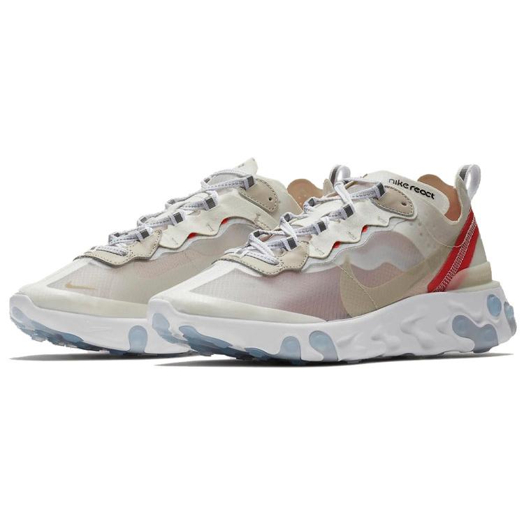 New Nike React Element 87 Sail Light Bone AQ1090-100