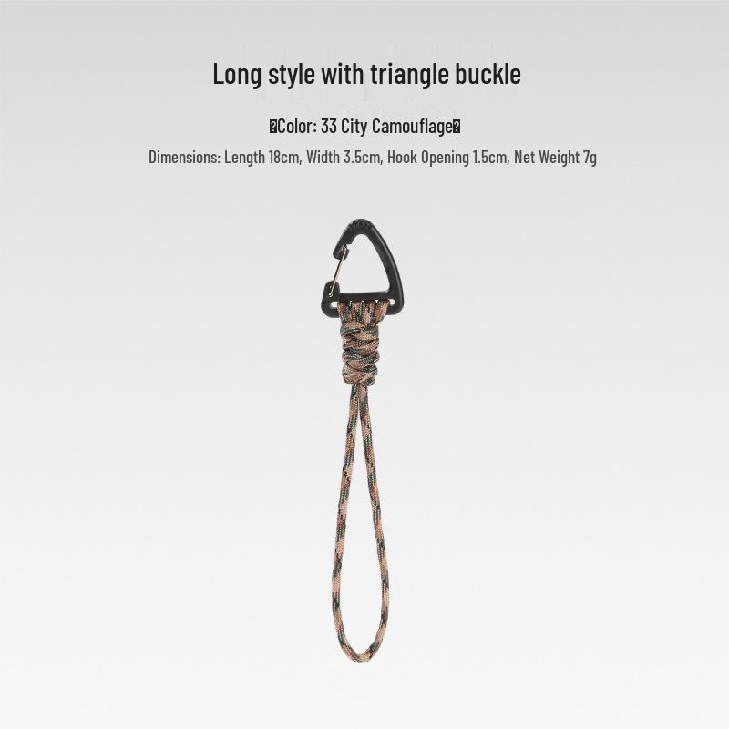 Sju-strängad Paracord Nyckelring Lanyard: Anti-förlust, Utomhuscamping, Multifunktionell med Karbinhake & Snabbspänne.