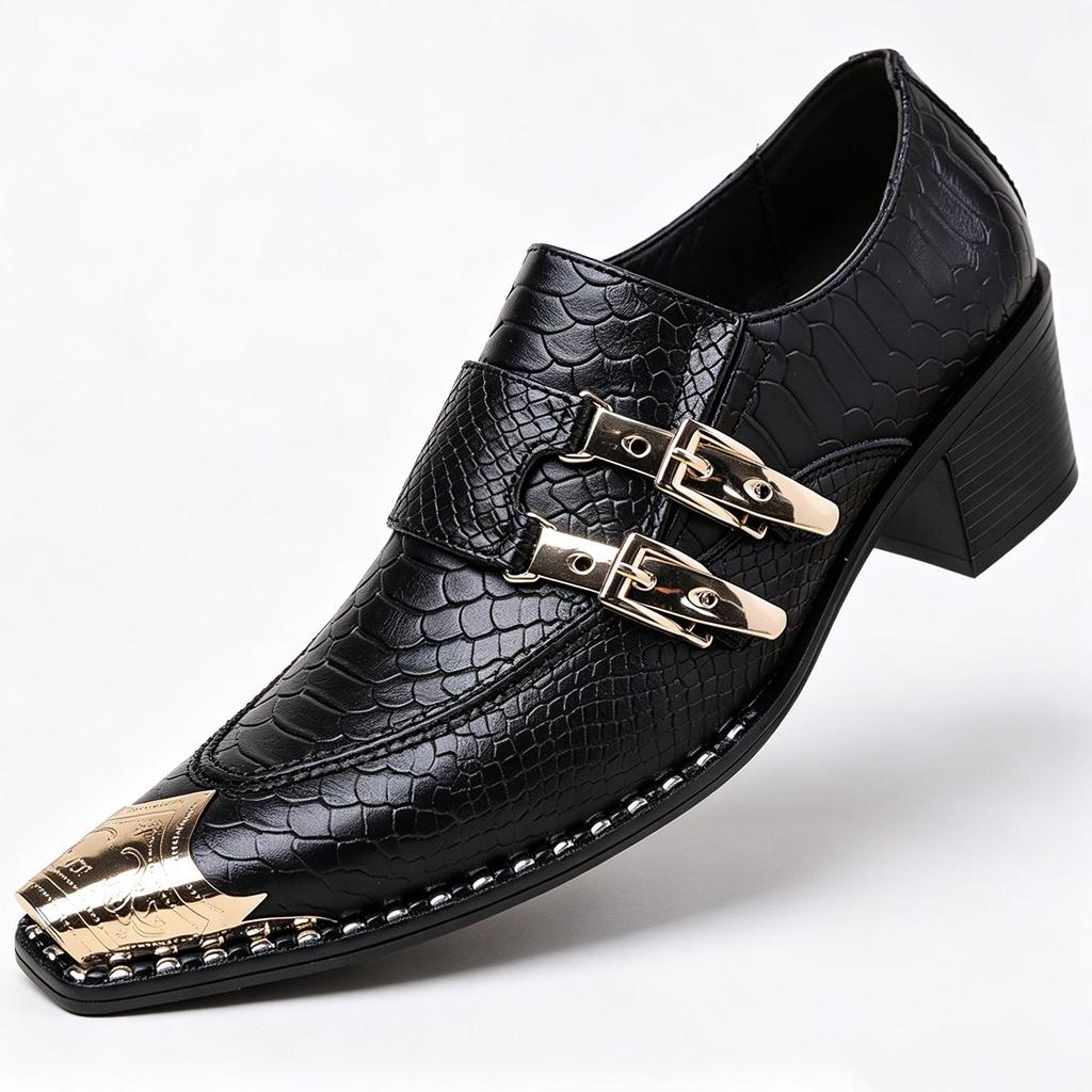 Men's Glossy Patchwork Leather Lace-up Formal Shoes, Sizes 39-48, Ready To Ship with Quick Turnaround