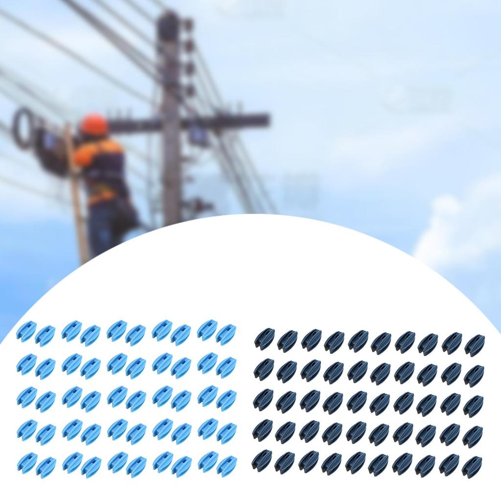 50Pcs Electric Fence Insulator Gardening Supplies Withstand Tension Easily Install Weather Resistant Post Ends Termine Fitting