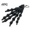 Skeleton Hand Fidget Toy Keychain, with Hanging Chain 3D Printed Ornament, Movable Charm Joint Design Skull Palm Stress Relief for Halloween