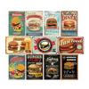 Hamburger métal étain signe Vintage affiche restauration rapide Plaque Pub Bar cuisine Plaque murale décoration décor à la maison 20*30 cm