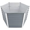 VidaXL Raised Bed Galvanized Steel 129x129x77 Cm Grey Planter Flower Pot 44856