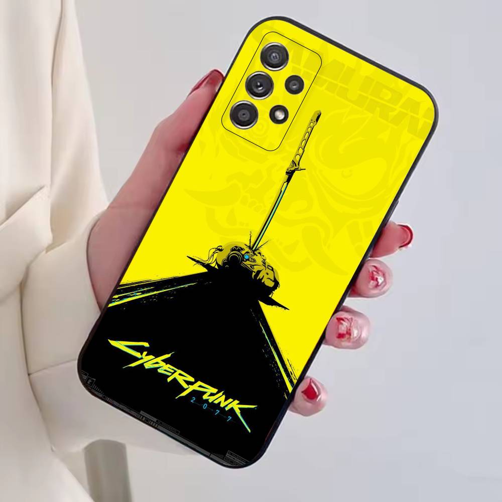 Custodia per Telefono Gioco C-Cyberpunk Silicone Nero Morbido Per Samsung S25,S24,S21,S22,S23,S30,Ultra,S20,Plus,Fe,Lite
