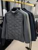 Men's Lightweight Winter Duck Down Jacket with Stand Collar and Warm Fleece