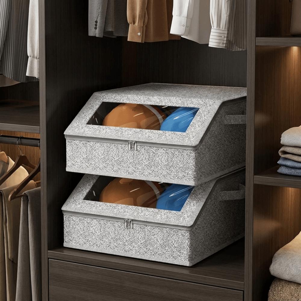 Clear Window Baseball Cap Storage Box Dust-proof Ball Cap Storage Organizer for Home Storage