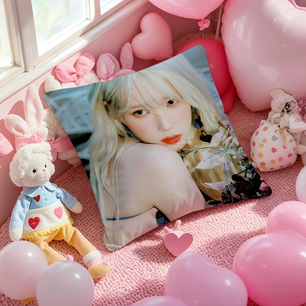 Lee Ji Eun IU Cushion Cover Pattern Printed Pillowcase for Living Room Sofa Cushion Cover & Bedroom Decor 12x12Inch