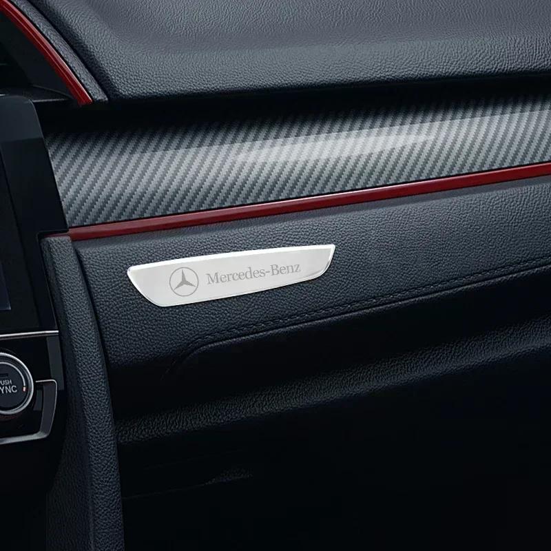 2pcs Metal Emblem Badge Car Fender Side Sticker For Mercedes Benz W203 W204 W205 W210 W211 W212 W221 W222 CLS CLA CLK SLK GLK EQSTU1