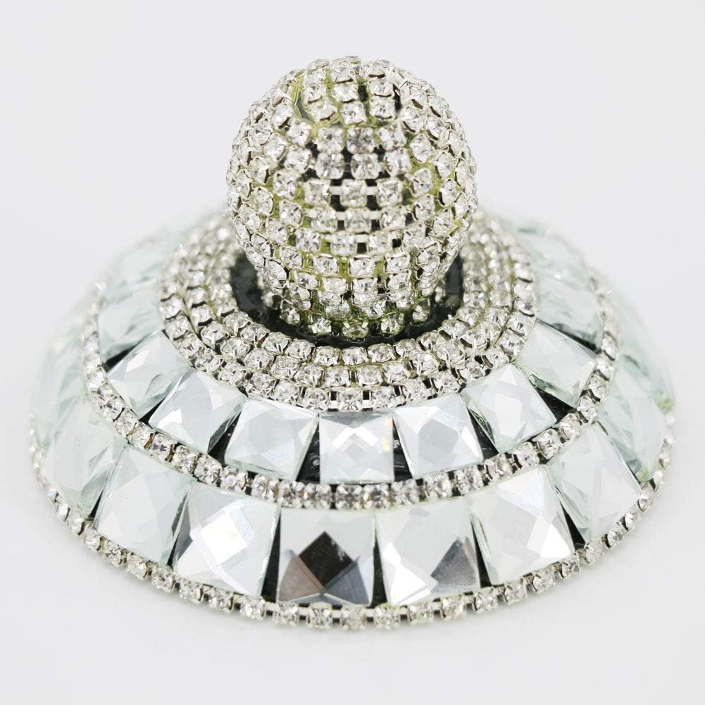 Crystal Crown Car Fragrance Diffuser,Perfume Bottle Holder Ornament Interior Decoration Car Home Office Air Freshener Perfume Diffuser Decor (Silver)