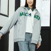 Li-Ning X Disney Co-Branded Letter Print Loose Zip Hoodie Jacket Women Outerwear Grey AWDS590-2