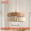 Wabi-Sabi Retro Hemp Rope Tassel Chandelier for Bedroom or Living Room