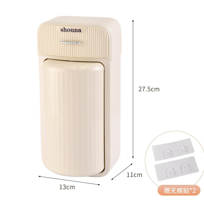 Wall-mounted Cosmetic Storage Box Rotating Lipstick Storage Rack with Drawer Dustproof Make Up Organizer Bathroom Accessories