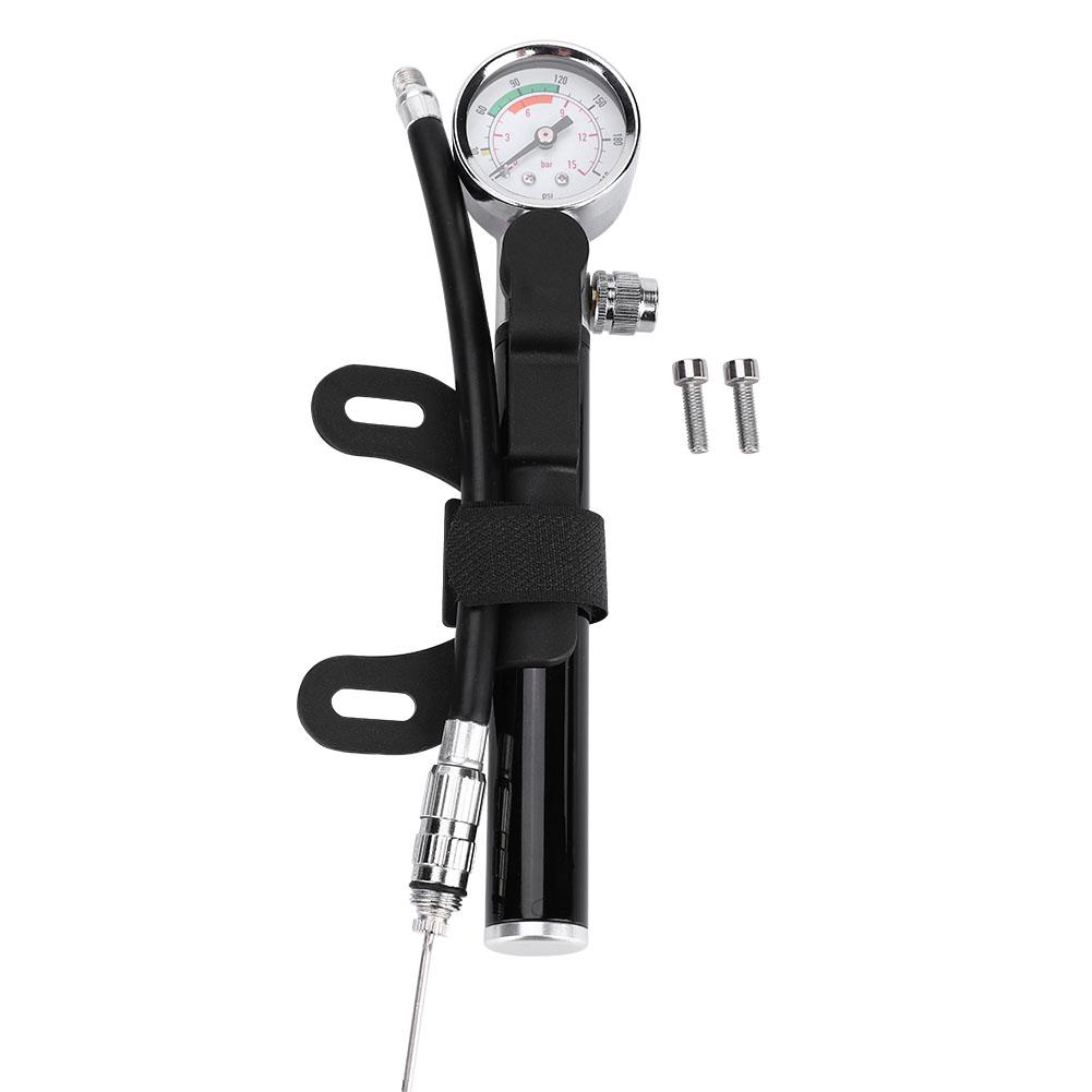 MIni Lightweight Bicycle Pump 88PSI Foldable Bike Ball Portable Pump Air Inflator (Black)