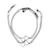 2Pcs/Set Love Heart Couple Bracelets for Women Men Silver Color Double Layer Matching Chain Bracelet Lover Jewelry Wedding Gift