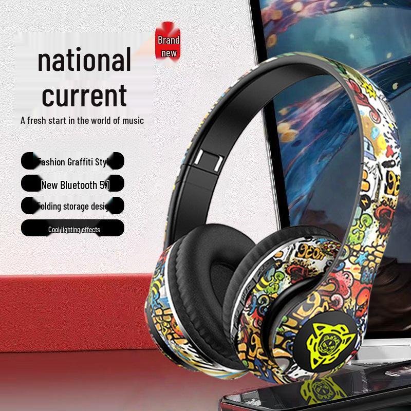 Bluetooth Noise-Cancelling Graffiti Wireless E-sports Headset P35
