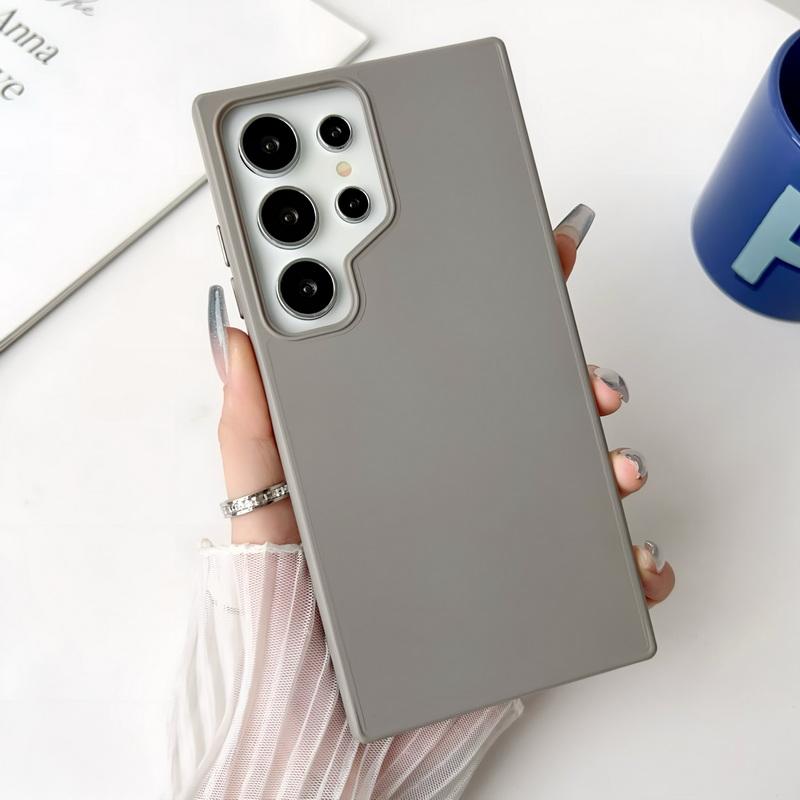 Luxury Solid Color Square Phone Shell For Samsung Galaxy S24 Ultra