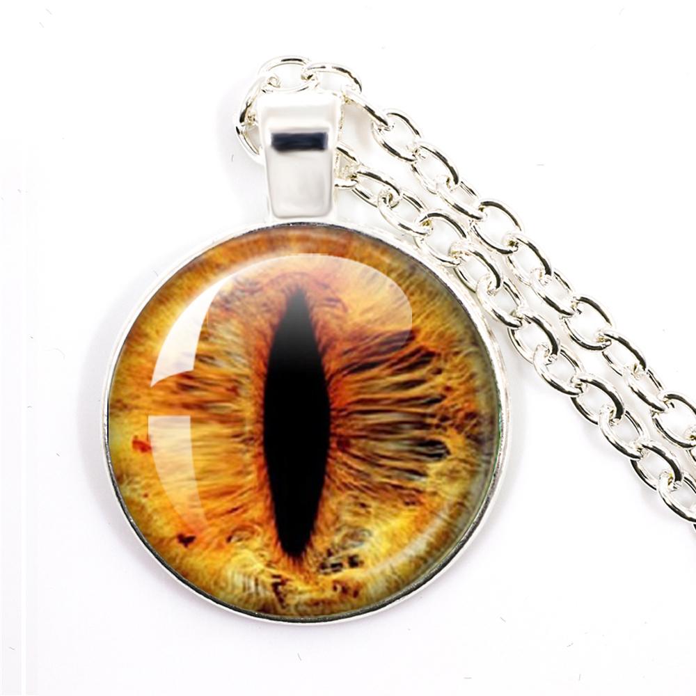 Dragon Evil Eye Glass Necklace Dragon Eye Fashion Evil Eye Necklace Jewelry Men Fashion Necklace For Friends Gift
