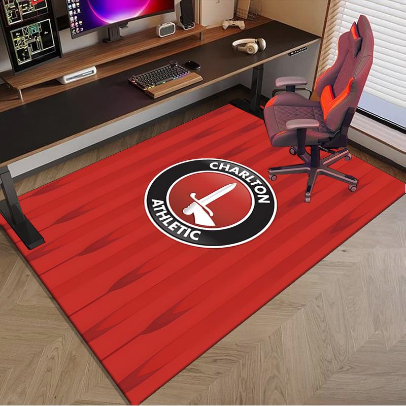 1PC Football Charlton-Athletic Crest Rug Game Carpet, Floor Mat for Bedroom Living Room Entryway Rug, Home Decor Idea Gift for Christmas birthday