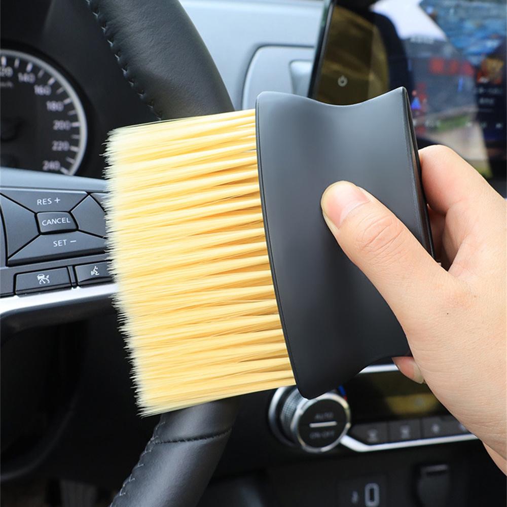 2PCS Car Interior Cleaning Tool Auto Air Conditioner Air Outlet Clean Brush Car Crevice Dust Removal Soft Brush Detail Brushes