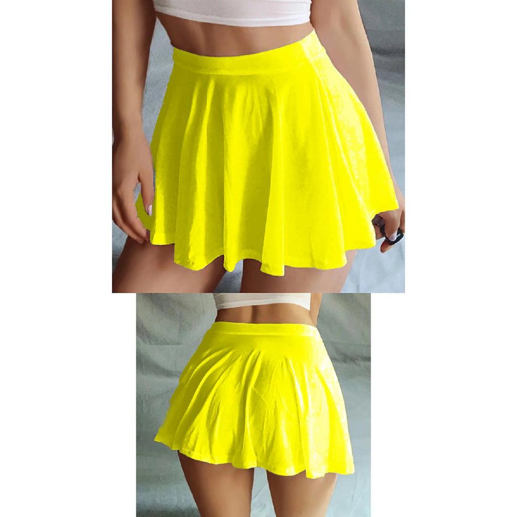 Rock mit elastischer Taille, Minirock, Lycra-Rock in A-Linie, Rock mit elastischer Taille, Flugrock