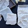 Ladies Spring Cotton Lovely Cherry Blossom Dot Wrapped Hip Wide Hem Mid Waisted Briefs