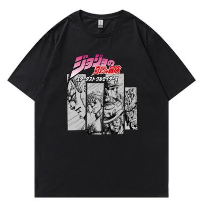 Manga Jojo Bizarre Adventure T Shirt Unisex Japan Anime Summer T-shirt Kawaii Jojo Graphic Tshirt Unisex 90s Cotton Top Tees Unisex