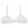Women's Floral Lace Hollow Nipple Bralette Wire-free No Pad Bra Top Underwear Lingerie