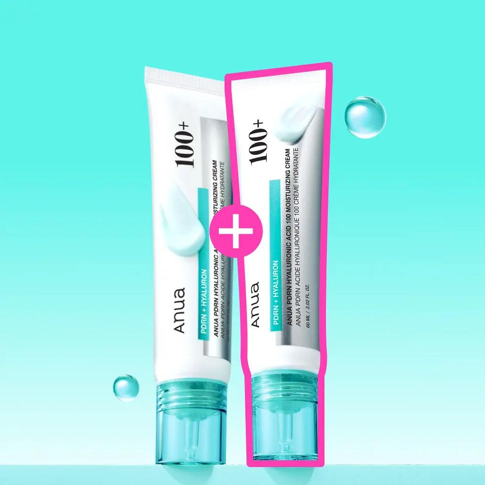 Anua PDRN Hyaluronic Acid 100 Moisture Cream Double Special Set (60 Ml × 2)