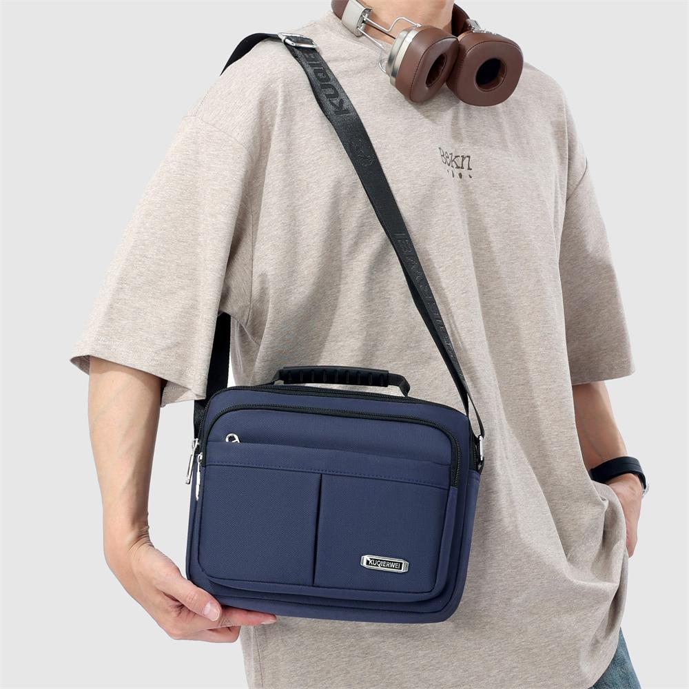 Mens Crossbody Messenger Bag Waterproof Oxford Business Shoulder Satchel Multi Pocket Purse