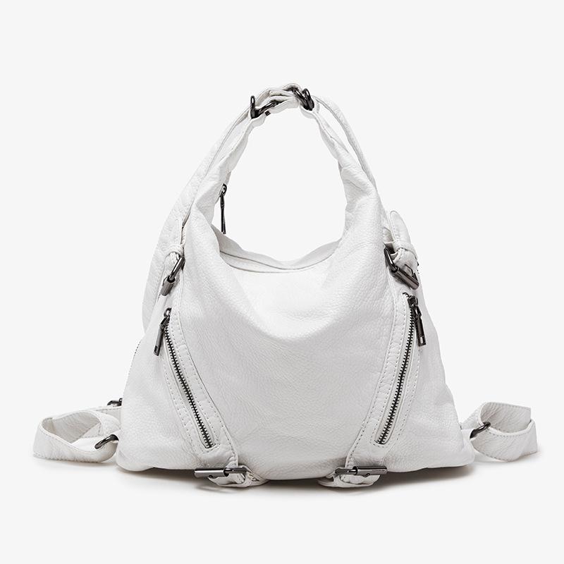 

New multi-pocket tote bag, high-end commuting simple shoulder bag, women s large-capacity portable oblique span bag белый
