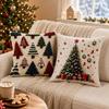 1/2Pcs Non-Embroidered Christmas Tree Pillowcase 45x45cm Farmhouse Cushion Cover Home Decor