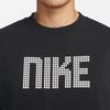 Nike Geruite Alfabet Print Pullover Sweatshirt Heren Tops Zwart FD9744-010