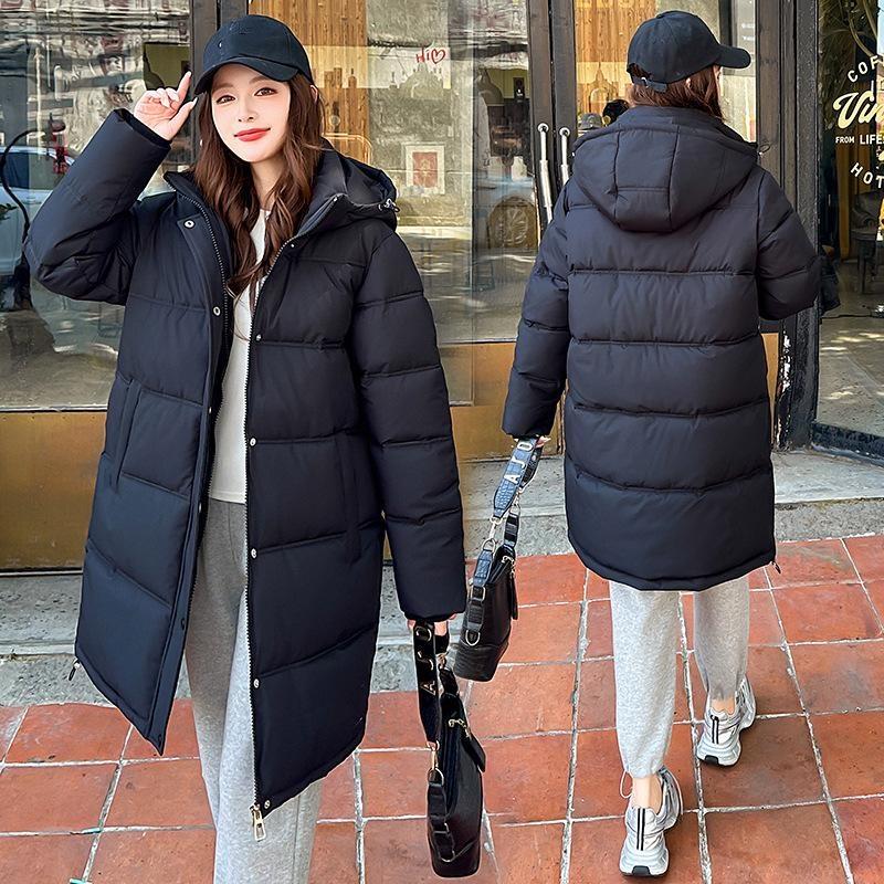 Women’s Mid Length Hooded Windproof Thicken Warm Winter Jacket