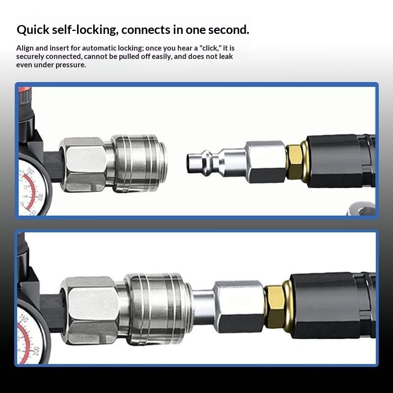 European Air Compressor Fitting Kit 1/4" BSP Male Female Couplers 2/10 Pcs Anti Corrosion for Professional Garage Repair Jobs