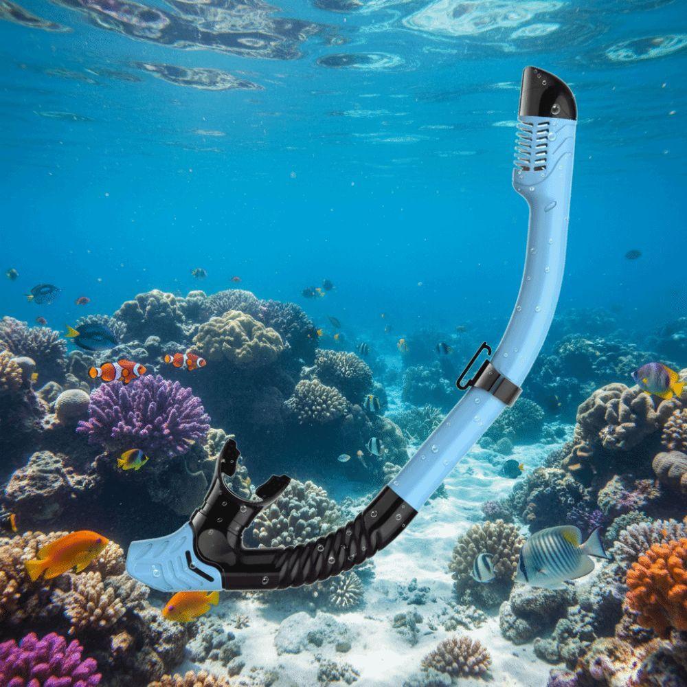 Silikonowy fajka do nurkowania Górny zawór suchy Pełny suchy Sprzęt podwodny Łatwe oddychanie Klips szybkiego uwalniania Trening pływania Rurka do snorkelingu