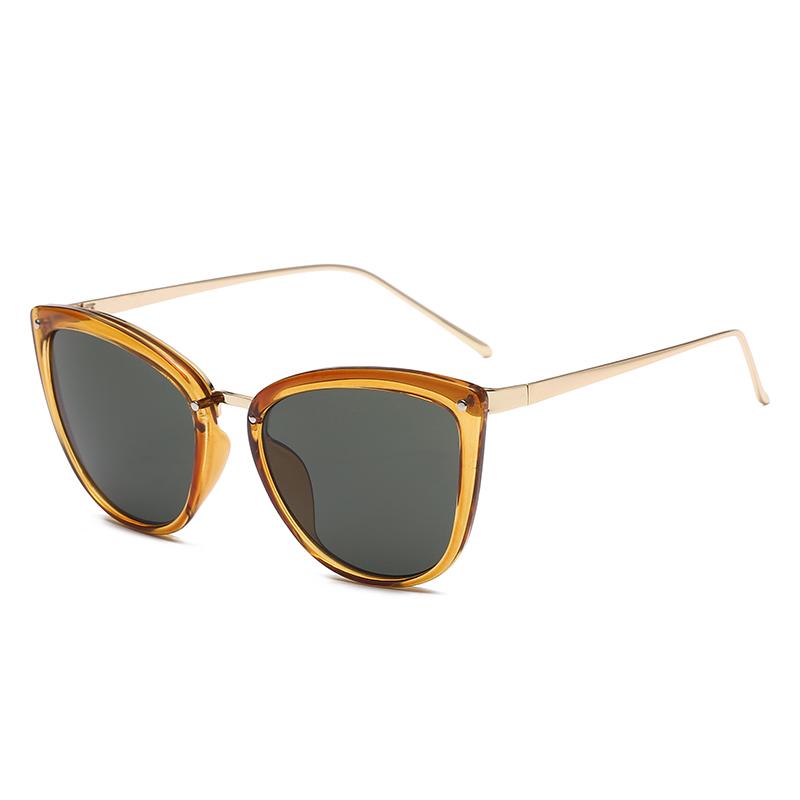 0 -0.5 -0.75 -1.0 To -4.0 Women Cat Eye Prescription Sun Glasses For The Nearsighted Spectacles Transparent Tea Frame
