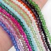 Apx 95pcs/Strand 4mm Shiny Crystal Beads Bicone Beads Faceted Glass Beads Loose Spacer Beads for Bracelet DIY Jewelry Making