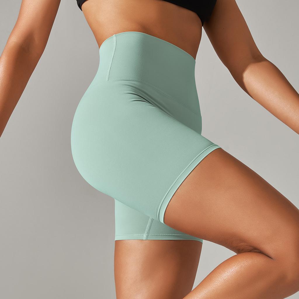 Womens Double Brushed Yoga Shorts 3 Inch Inseam High Waisted Tummy Control Solid Color Workout Gym Spring Summer
