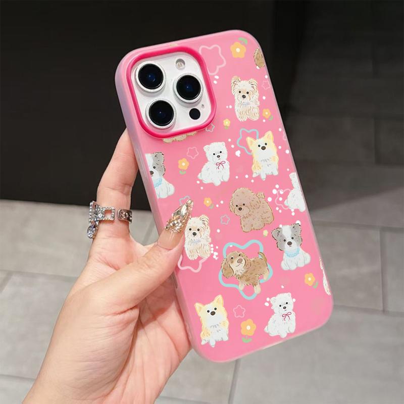 Cute Puppy Pattern Phone Case For Samsung S25 FE S24 S23 S22 S21 Ultra Plus A56 A55 A36 A26 A35 A15 A16 5G Cartoon Soft Cover